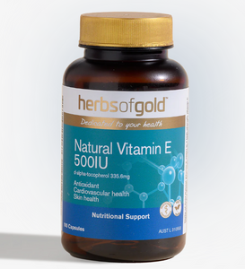 Herbs of Gold Vitamin E 500IU 100 Capsules