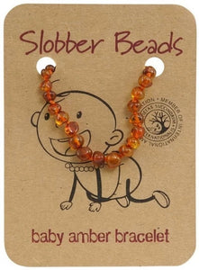 Slobber Beads Baltic Amber Toddler Teething Bracelet 15-6cm