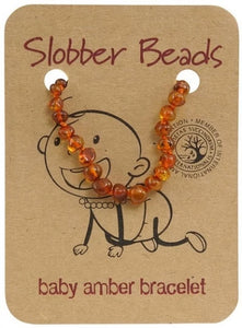 Slobber Beads Baltic Amber Baby Teething Bracelet 13-14cm