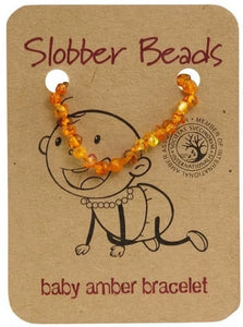 Slobber Beads Baltic Amber Toddler Teething Bracelet 15-6cm