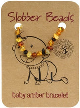 Load image into Gallery viewer, Slobber Beads Baltic Amber Toddler Teething Bracelet 15-6cm