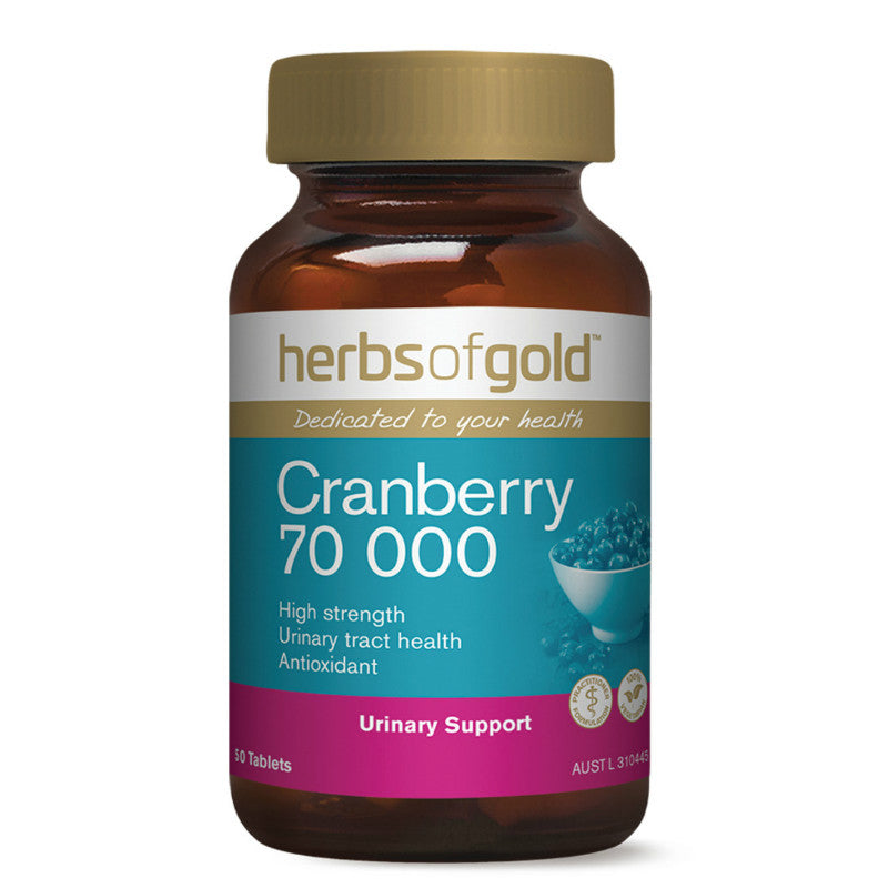 Herbs of Gold Cranberry 70000 50 Tablets