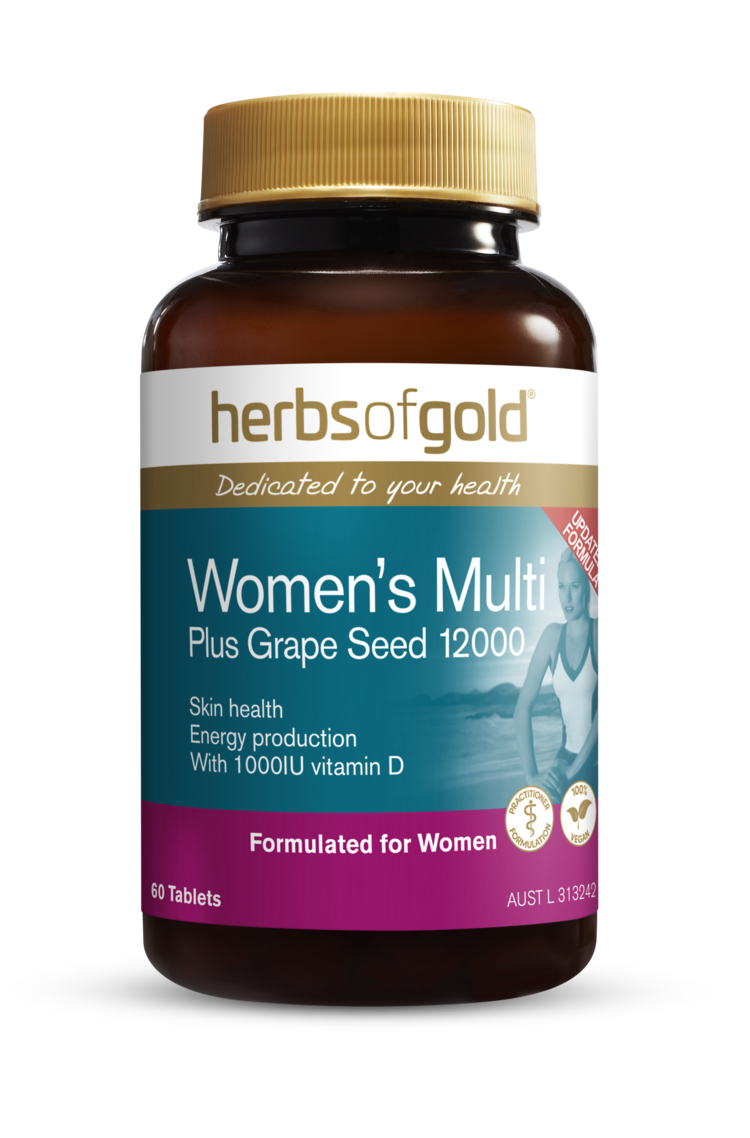 Herbs of Gold Women’s Multi Plus Grape Seed 12000 60 Tablets