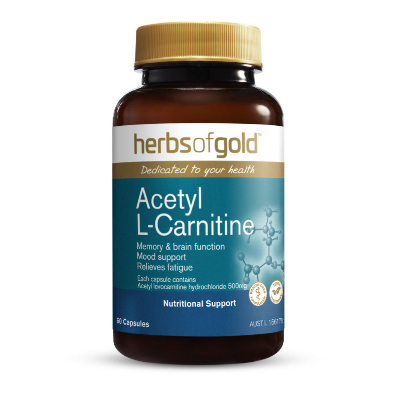 Herbs of Gold Acetyl L-Carnitine 120 Capsules