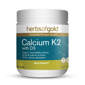 Herbs of Gold Calcium K2 with D3 180 Tablets