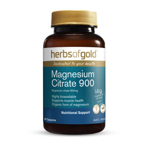 Herbs of Gold Magnesium Citrate 900 60 Capsules