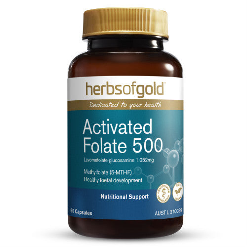 Herbs of Gold Activated Folate 500 60 Capsules