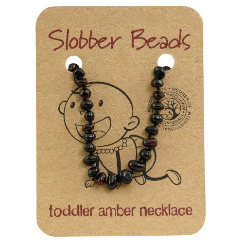 Slobber Beads Toddler Amber Necklace Cherry Round 35-36cm